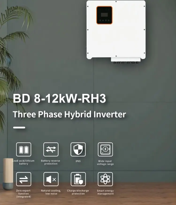 BD 8-12kW-RH3 Three-Phase Hybrid Solar Inverter